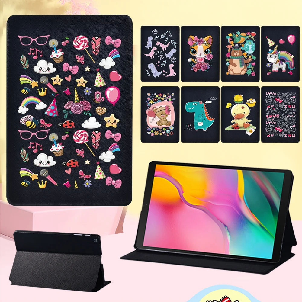 

Tablet Case for Samsung Galaxy Tab A7 Lite 8.7" T220 T225/A7 10.4" T500 T505/A A6 10.1" T580 T585 Cartoon Protective Shell + Pen