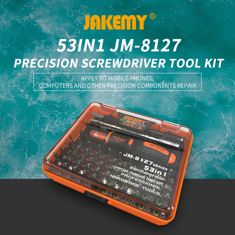 

JM-8127 DIY Repair Tool Kit 53 In 1 Anti-Slip Handle Professional Screwdriver Set with 360 Degree Soft Pole for Electronics