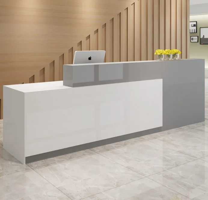 Панель стандартного размера L-образная стойка Современная офисная регистрации