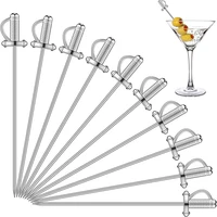 cocktail pick stainless steel sword shape fruit sticks bar tools drink stirring sticks martini picks party wedding accessory
