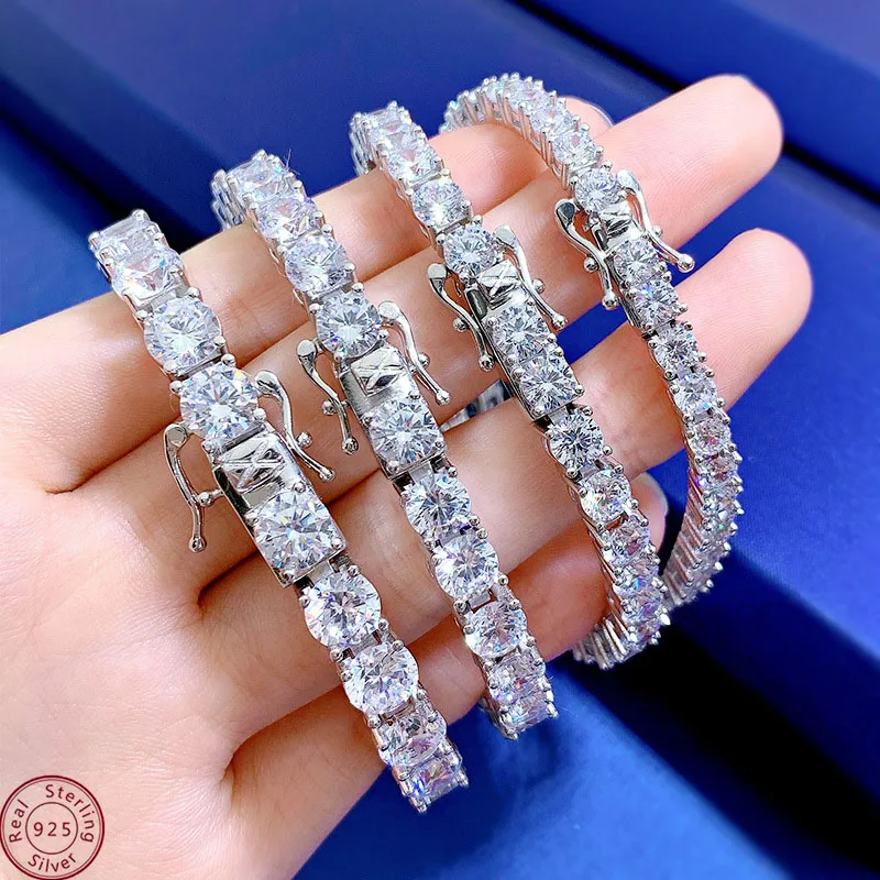 

Браслет женский из серебра 925 пробы с фианитами, 4/5/6/17/16/17/18/19 см