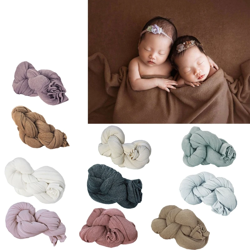 

Newborn Photography Props Blanket Baby Photo Wrap Swaddling Cotton Stretchable Wraps Photo Shooting Backdrop Accessories
