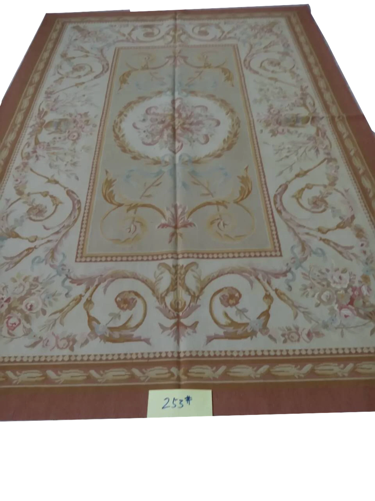 

Free shipping 3x4meters European aubusson carpets for home decoration, French abusson hand weave rug