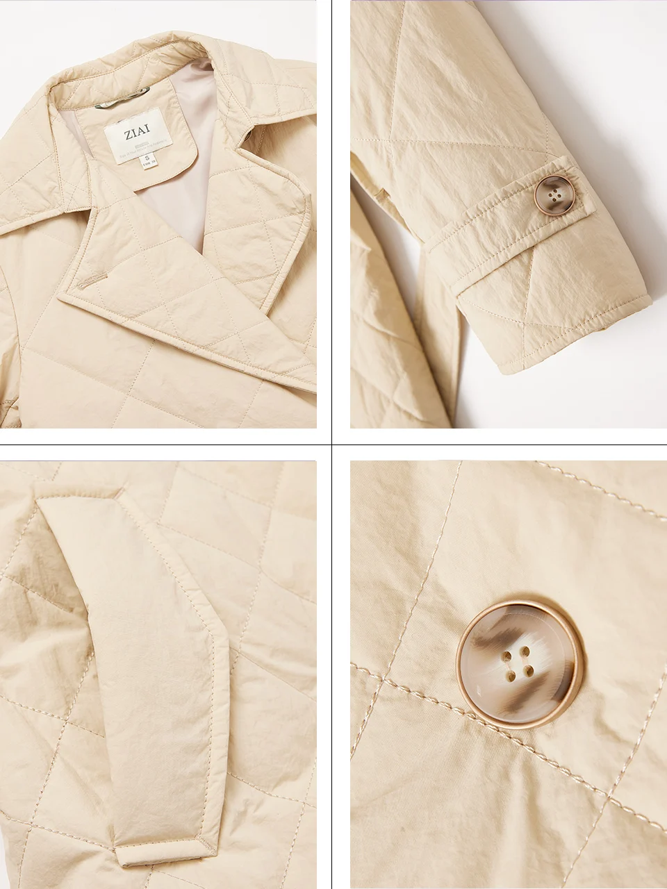 ZIAI 2023 NEW Women's spring jacket long belt Large lapel Classic double-breasted trench coat Thin Cotton parkas ZM-20297