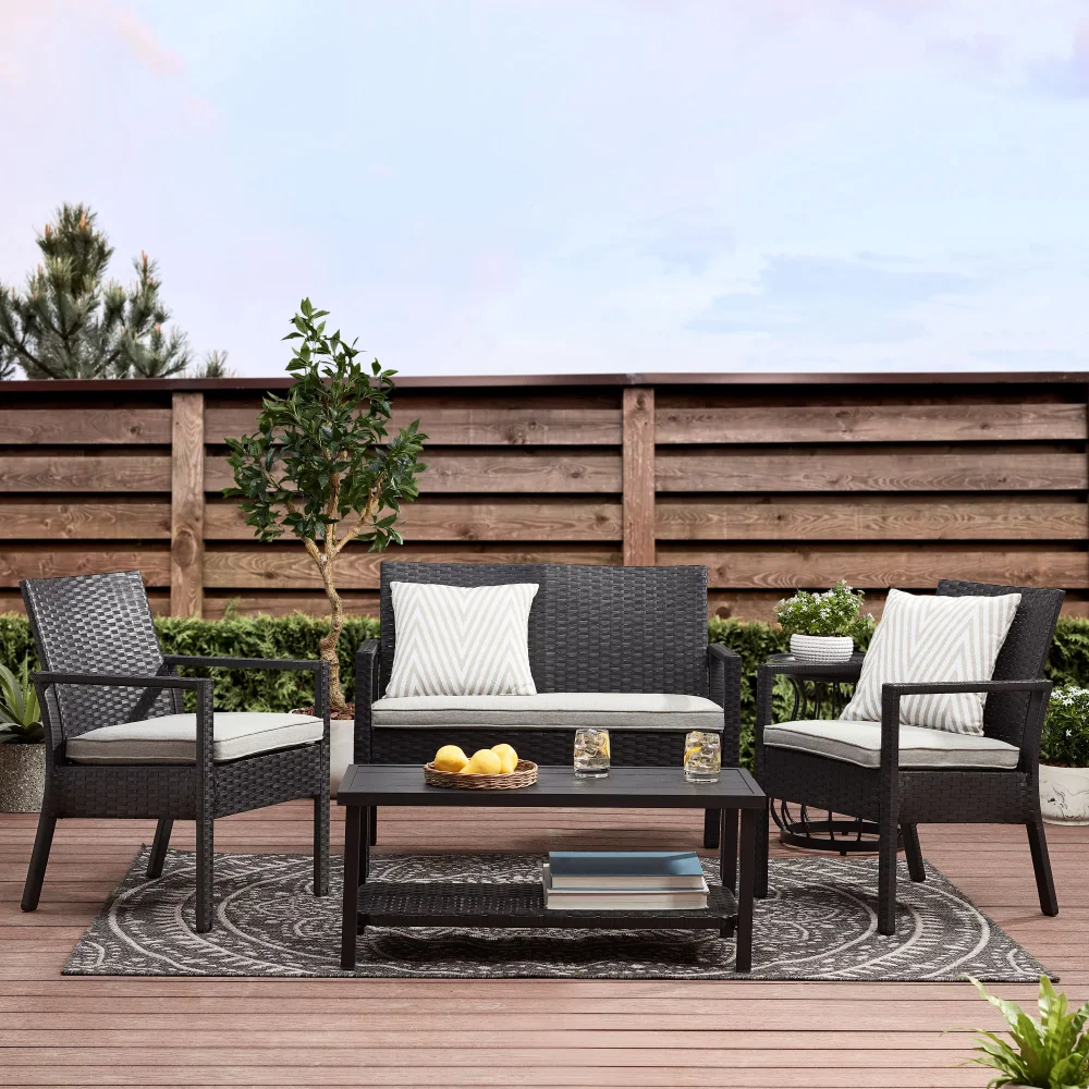 

4-Piece Outdoor Patio Conversation Set