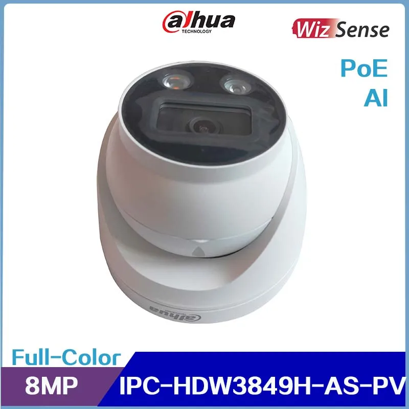 

Dahua IPC-HDW3849H-AS-PV 8MP Full-color IP Camera Active Deterrence Fixed-focal Eyeball WizSense Network Camera SMD Plus POE