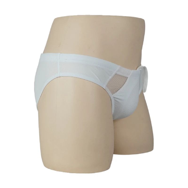 Hot Sale Top Fashion Men's Sexy White Low-waisted Briefs Swimsuit Bikini Speed-dry Trunks | Two-Piece Separates