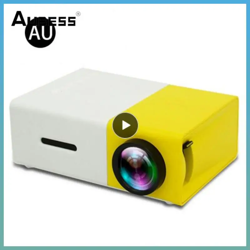 

Home Projector 1080p Infrared Mini Projector Yellow And White Portable Media Projector Video Adapter Led Mini Projector 6400k