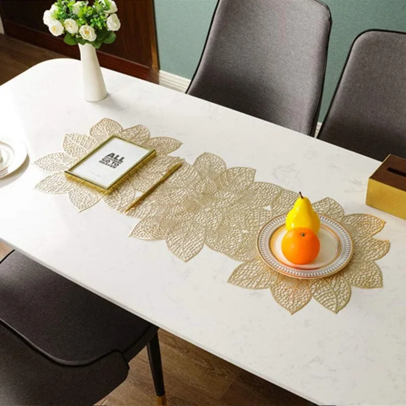 14x3 6-дюймовая настольная дорожка моющаяся подстилка баухинии с имитацией золота