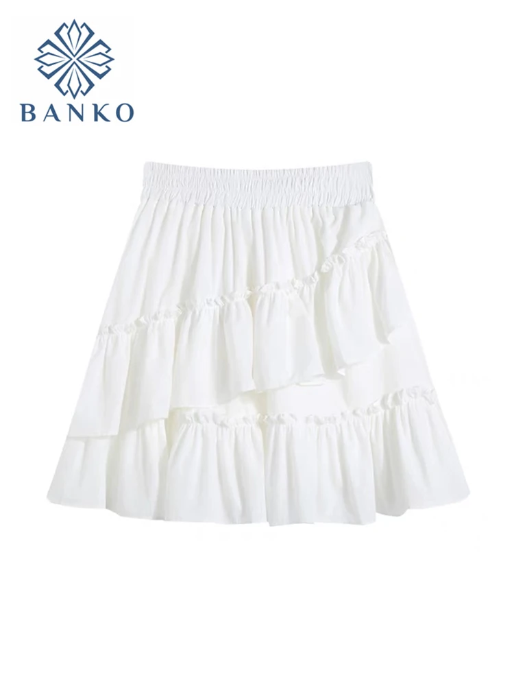 Мини-юбка женская в стиле Харадзюку летняя плиссированная юбка с высокой