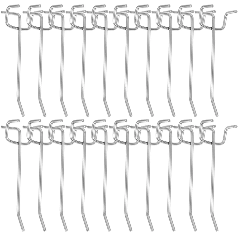 

20 Pcs Nail Board Hook Peg Kits Iron Hooks Pegboard Shop Heavy Duty Hook Tool Drill Holder