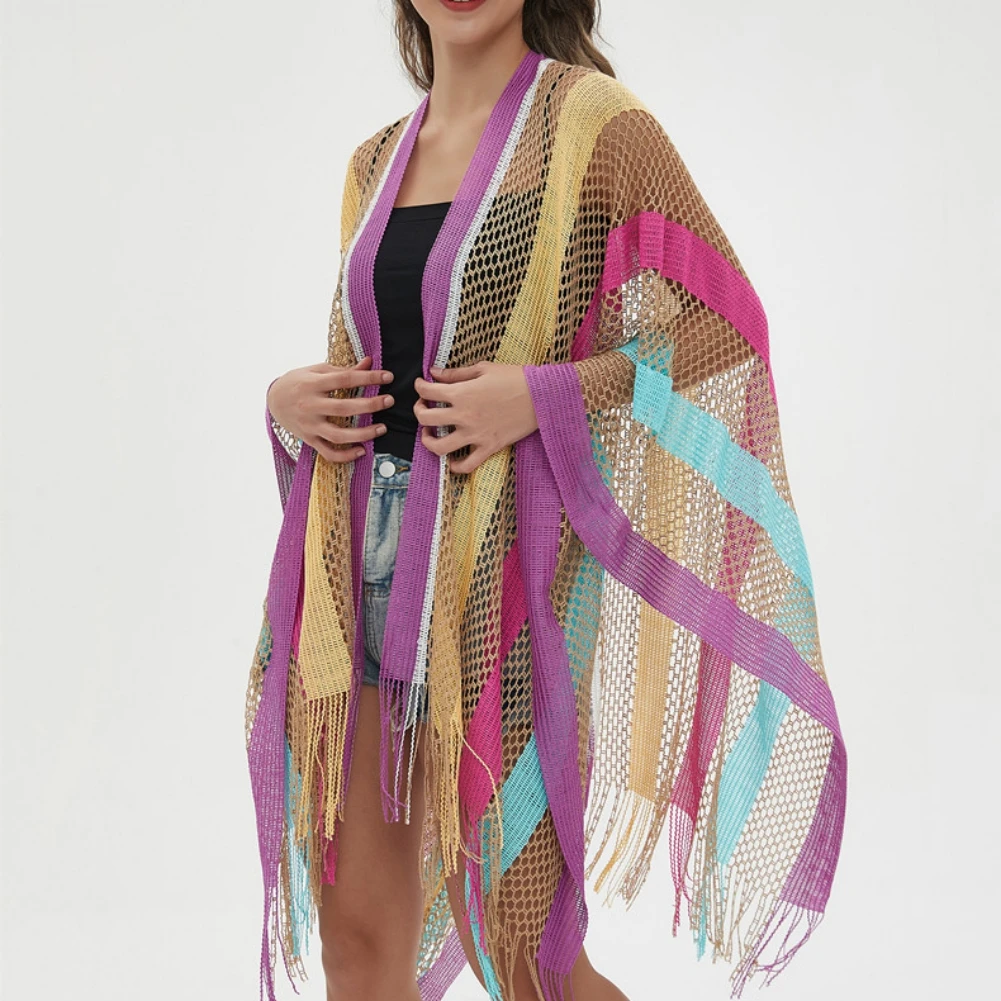 

Female Tops Summer Sun Protection Comfortable Hollow Out Shawl Breathable Women's Fashion Vintage Cardigan