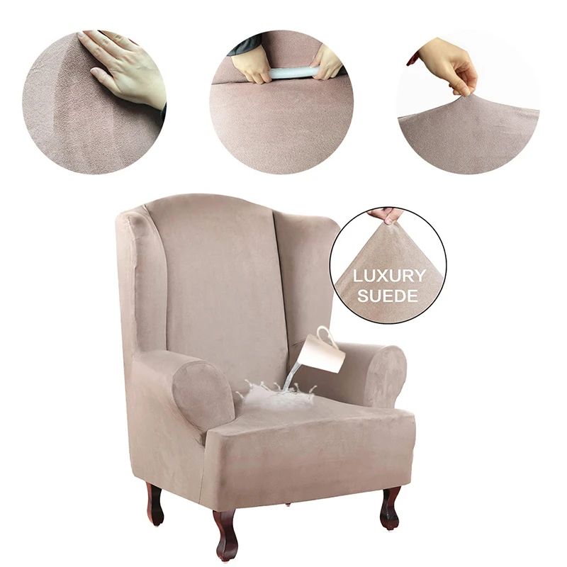 Covers Waterproof High Stretch Wingback Chair Slipcovers Sue