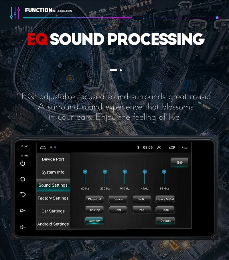Автомобильный мультимедийный плеер универсальная стерео-магнитола на Android 10 с gps