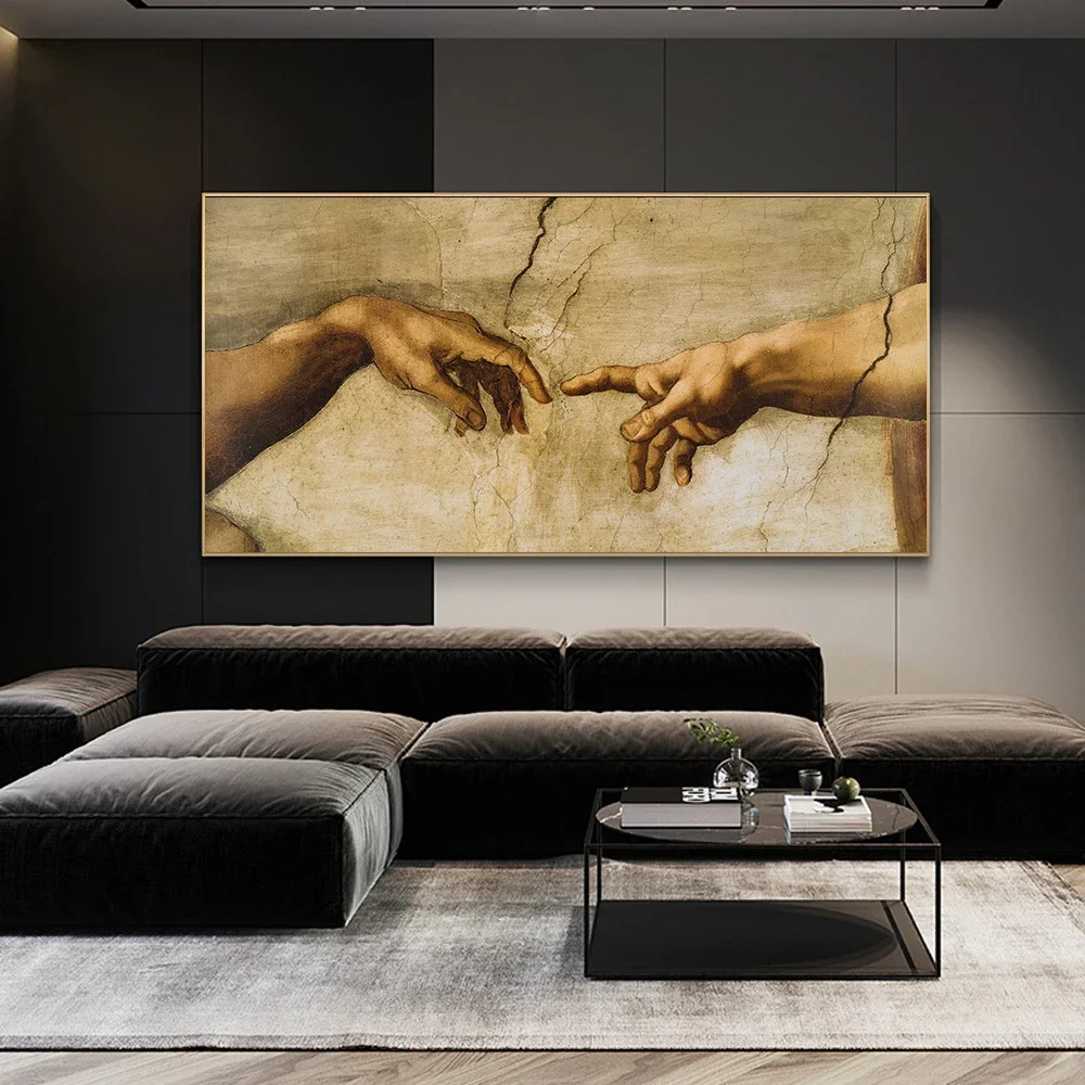 Настенный постер на холсте с эффектом неонового изображения знаменитостей