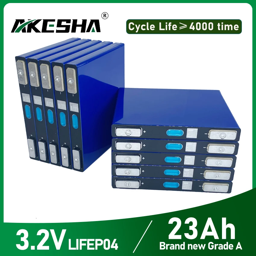 Новый Перезаряжаемый Аккумулятор Lifepo4 3,2 в 23 Ач 25 Ач, подходит для солнечных фонарей, автомобильный стартер «сделай сам», источник питания с глубоким циклом ≥ 4000 раз