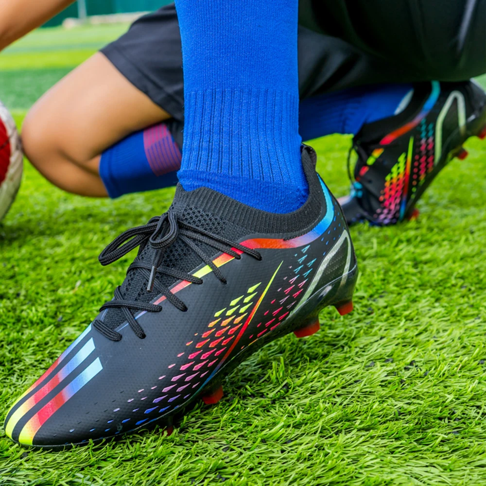 High Quality Football Boots TF/FG Outdoor Training Soccer Shoes  Adult Teenager Cleat Training Match Sneakers Breathable Low-Top