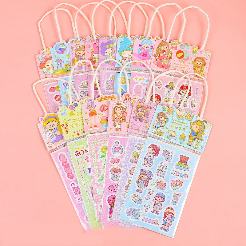 

1Set Random Cute Hand Account Stickers Set Handmade DIY Decor Stationery Cartoon Skateboard Luggage Sport Laptop Stickers Decal