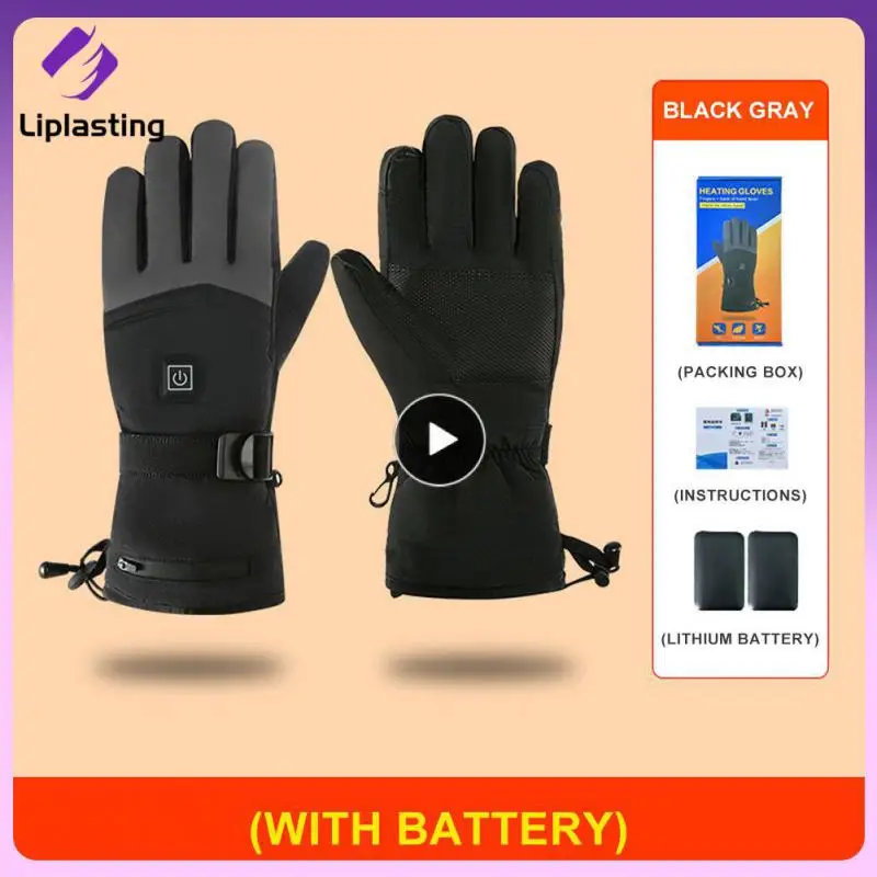 

Full Finger Gloves 3 Gear Adjustable Electric Heating Cycling Gloves Gloves Mittens 1 Pair Touch Screen Hot Wear-resistant