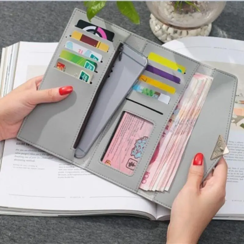 2023 Women Long Wallets Purses Luxury Love Heart Wallets  Ladies Girl Money  Pocket Card Holder Female Wallets Phone Clutch Bag