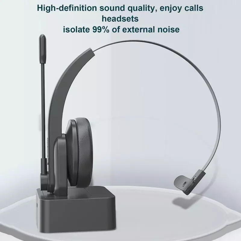 

NEW2023 Wireless Headset With Microphone 5.0 Noise-cancelling 30 Hours Of Talk Time Lightweight Office Customer Service Headset