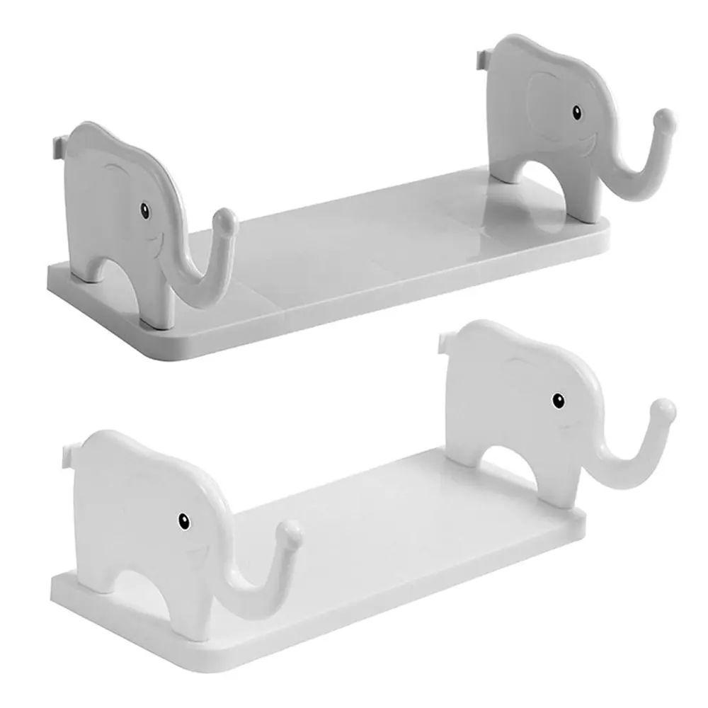 

Multifunctional Space-saving Wall Mounted Bathroom Punch Free Closet Organizer Elephant Storage Rack Storage Shelf