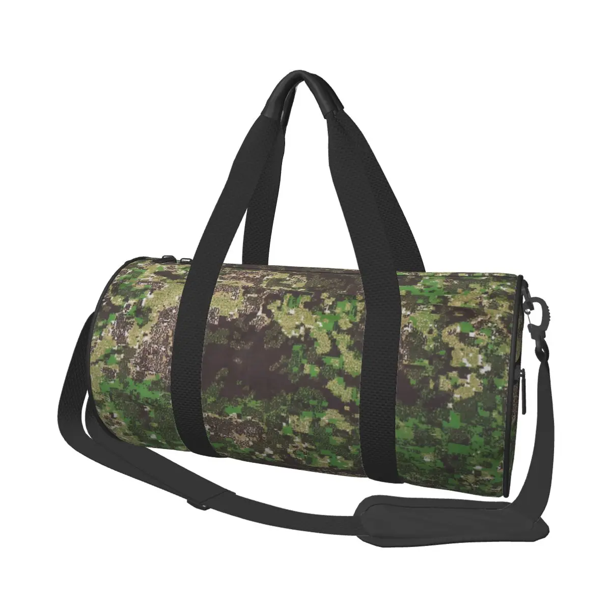 

Greenzone Camo Camouflage Military Woodland Army Travel Bags Men Fitness Handbag Cylinder Shoulder Bag Women