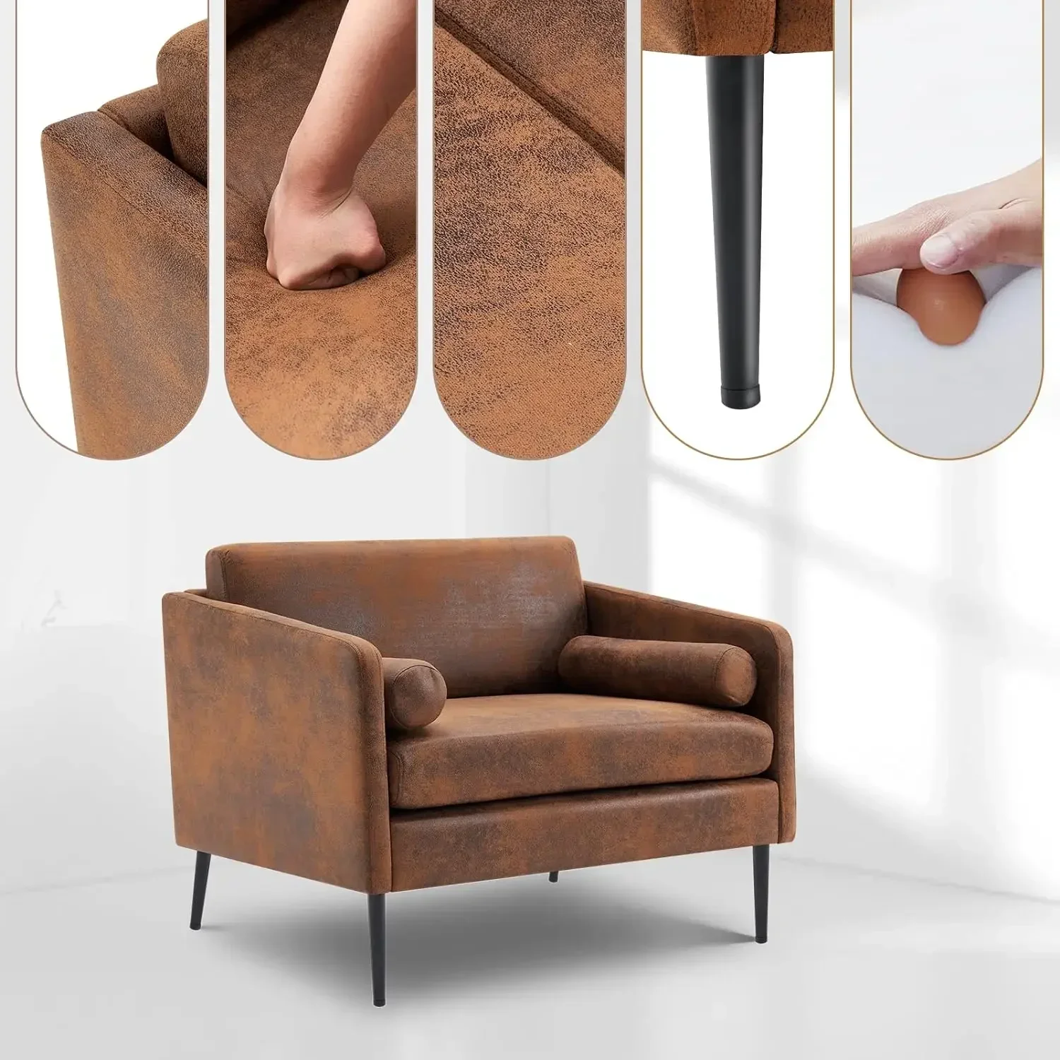 Фото Silla con acti para sala de estar, удобная удобная легкая, боковая съемка, ancho, para oficina №5