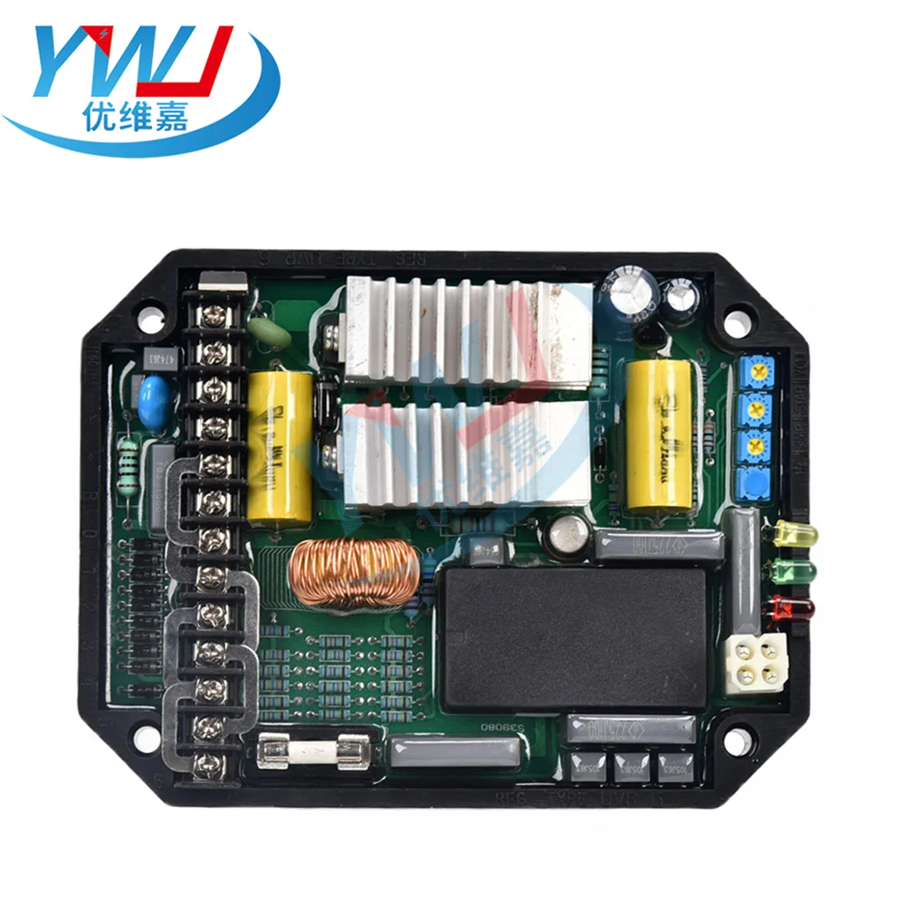Фото Регулятор напряжения UVR6 AVR Mecc Alte для генераторов, стабилизатор, 1-3-фазный регулятор для дизельных генераторов Mecc Alte, запчасти №1