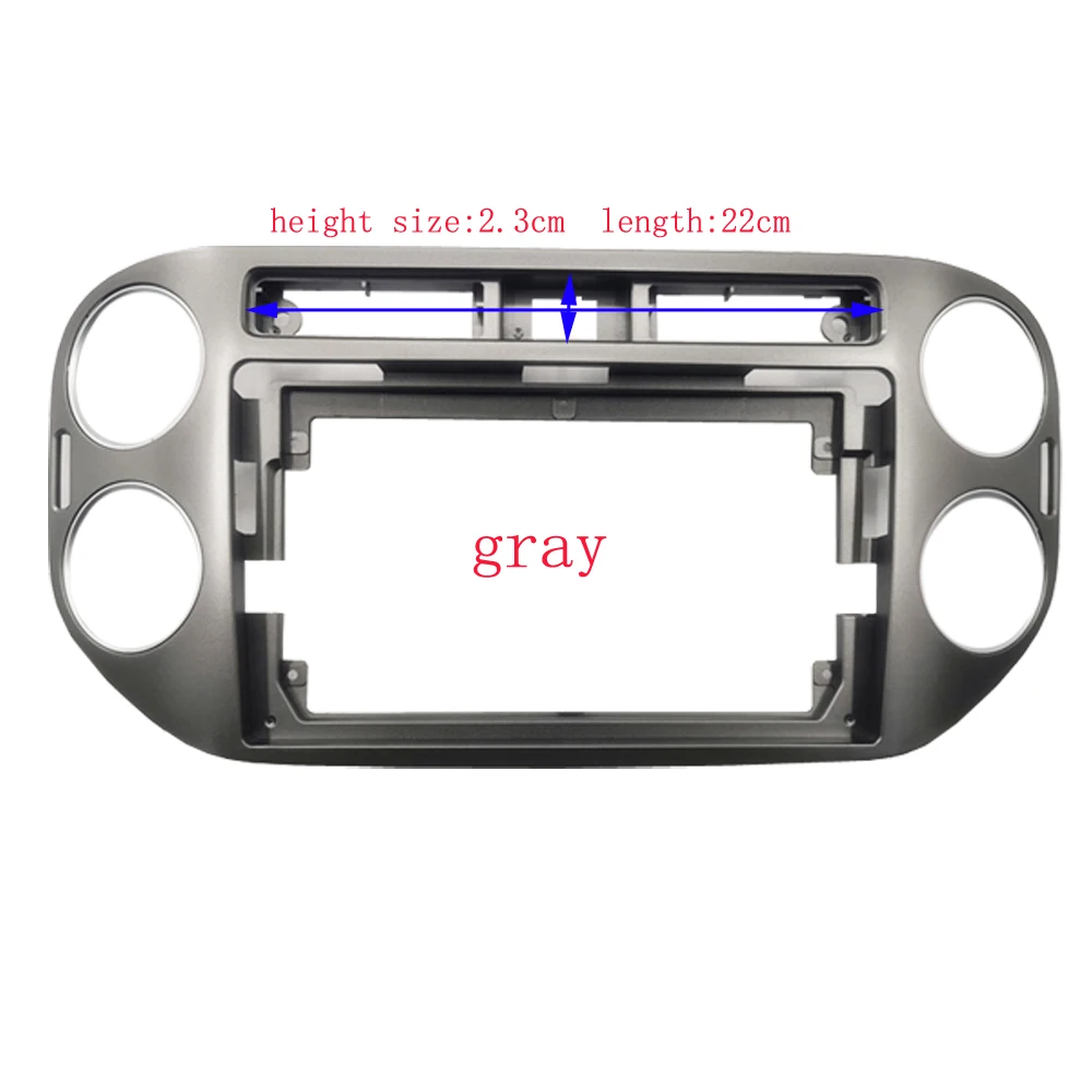 

2 Din автомобильный радиоприемник с рамкой, 9 дюймов, комплект для Volkswagen Tiguan 2010-2015, адаптер для Android плеера, крышка, стерео панель Beze