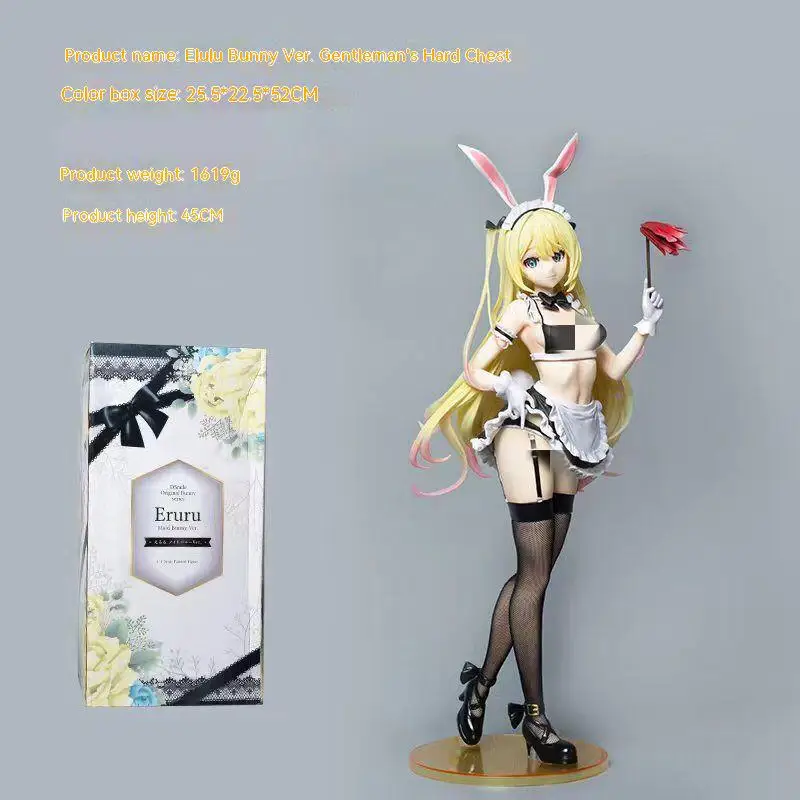 

45cm Sexy Anime Figure Original Freeing B-style Eruru Maid Character Eruru Bunny Girl Action Figure Adult Collection Doll Toys