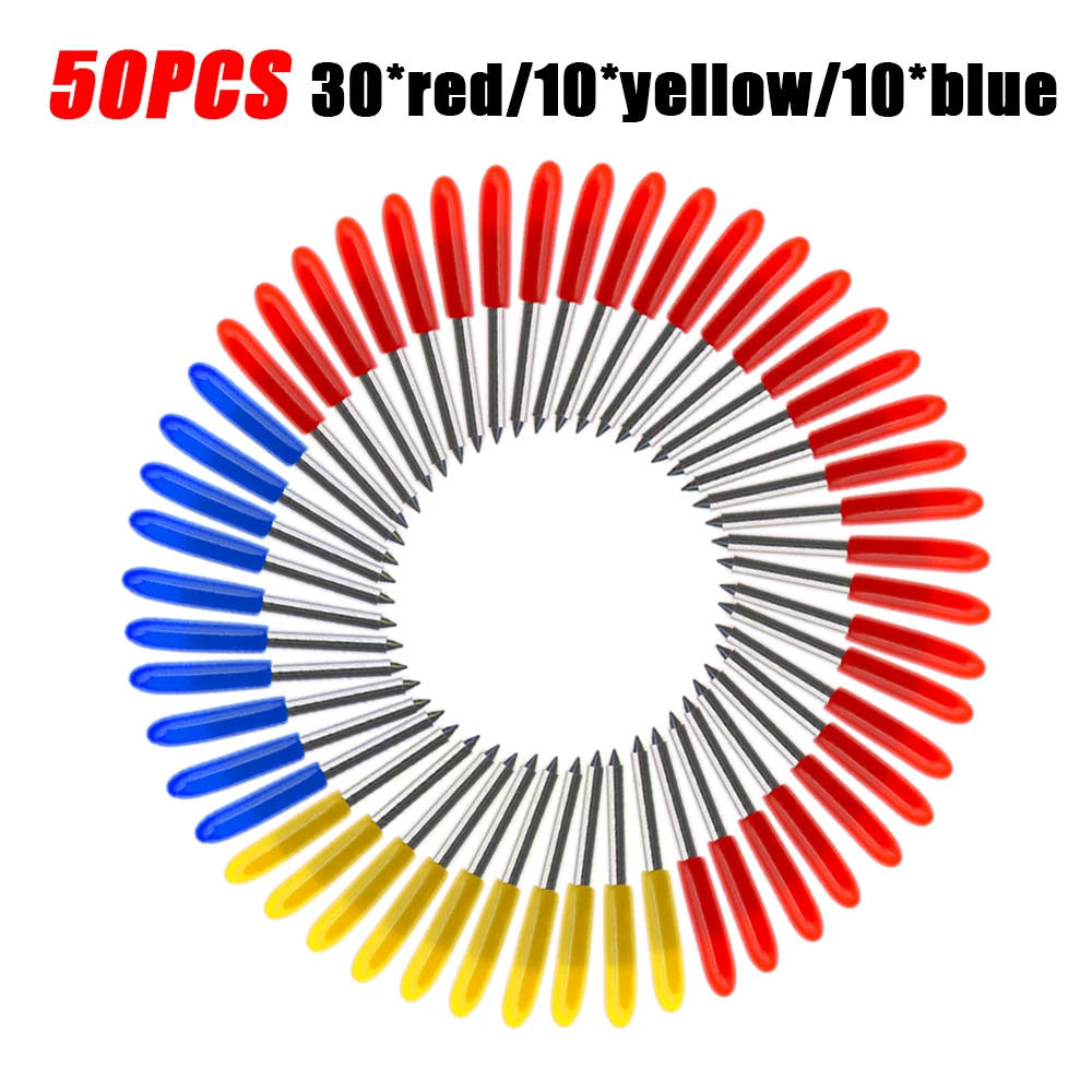 

50PCS 30/45/60 Degrees Roland Cricut Cutting Plotter Vinyl Cutter Offset Knife Blades for Sharp and Durable Carving Tools