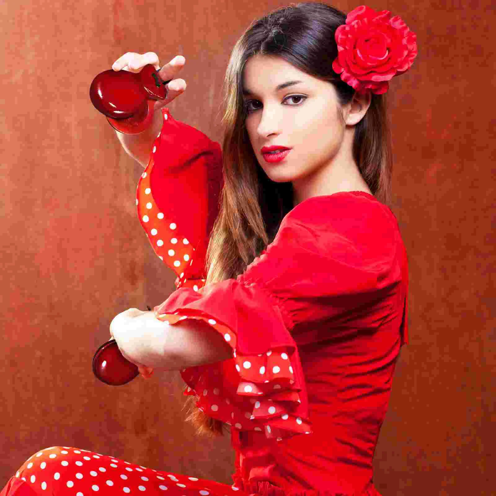 2-парные куранты музыкальные инструменты кастаньеты на палец из цельного дерева