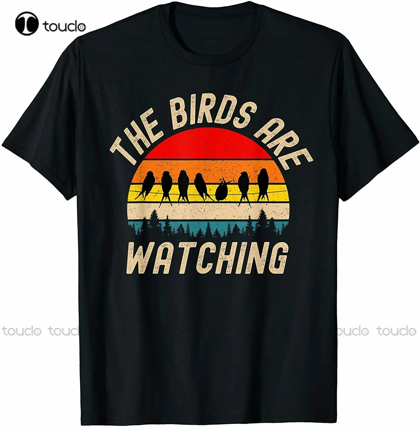 

The Birds Are Watching America Birds Aren'T Real T-Shirt Graphic Shirts For Men Custom Aldult Teen Unisex Xs-5Xl Fashion Funny