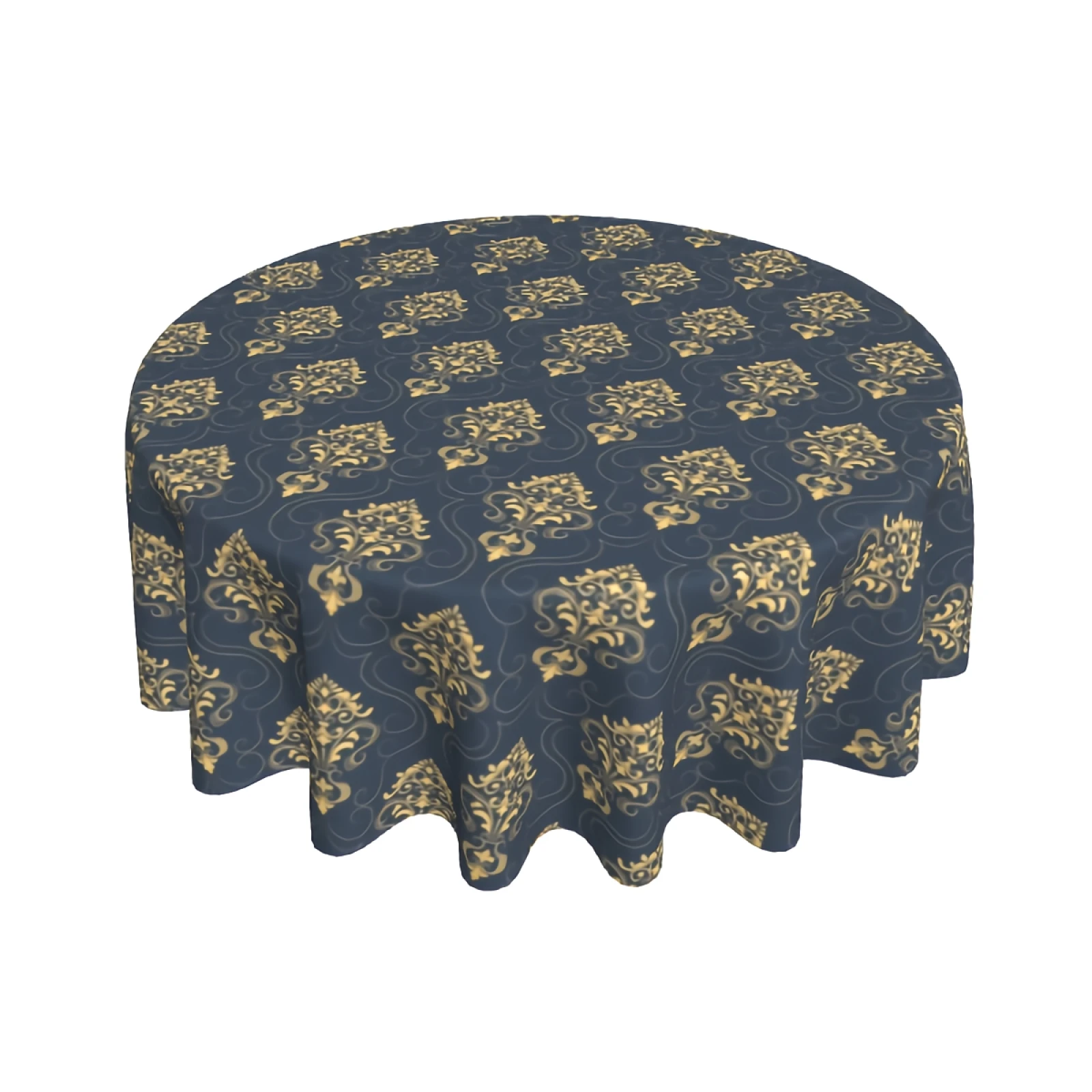 

Southwest Style Round Tablecloth 60 Inch with Waterproof Wrinkle Resistant for Home Kitchen Indoor Outdoor