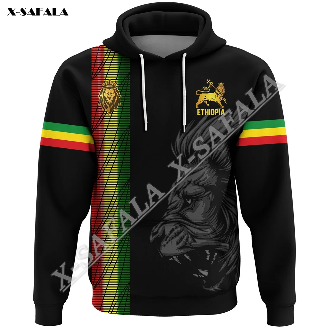 

Africa Ethiopia Lion Greek Life 3D Full Printed Zipper Hoodie Man Pullover Sweatshirt Hooded Jacket Jersey Tracksuits Coat