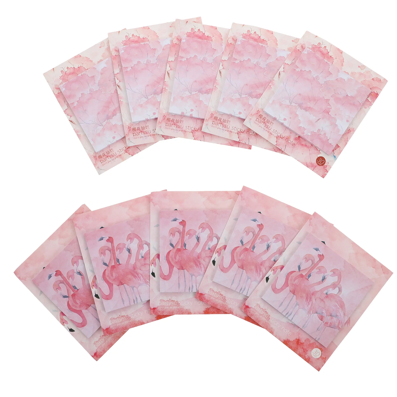 

10 Pcs Convenient Fresh Style Note-taking Papers Sticky Papers for Office