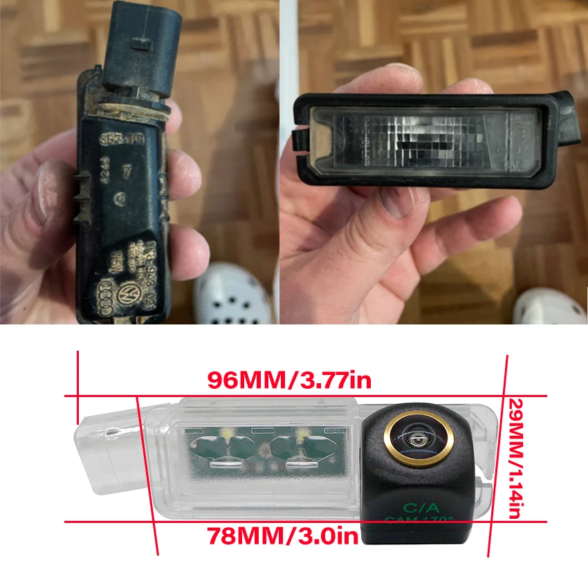 Беспроводная камера заднего вида рыбий глаз с ночным видением для парковки