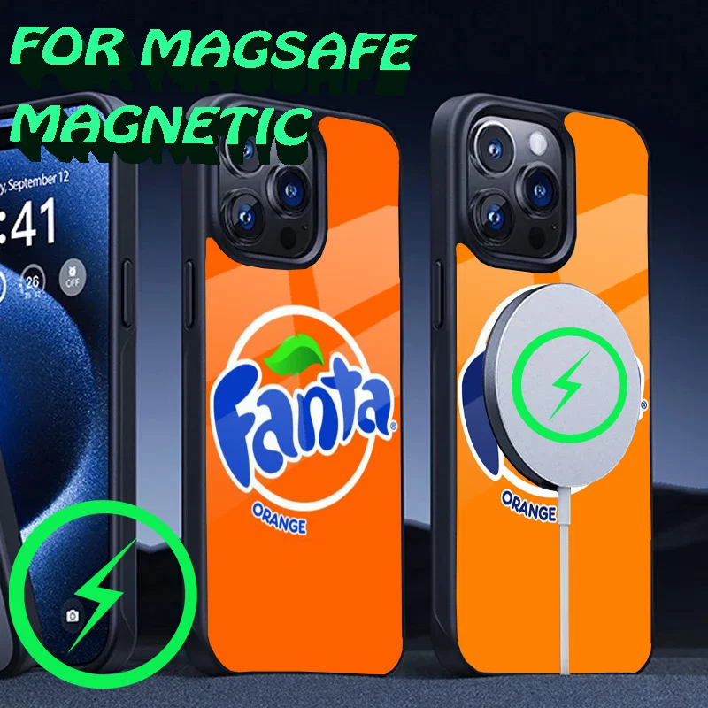 Чехол для телефона F-FantaS Drinks iPhone 16 15 14 13 12 11 Plus Pro Max Mini Magsafe с магнитной беспроводной