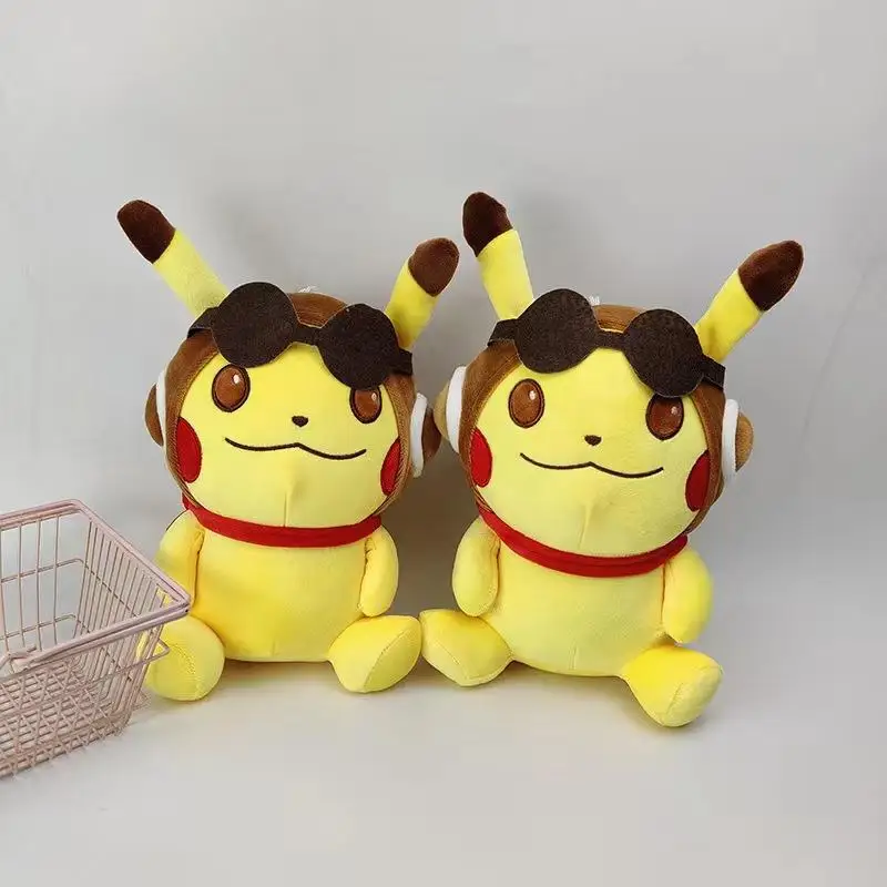 

Pokemon Kawaii Pilot Plush Doll Pikachu Cartoon Super Cute Plush Toys Home Decoration Funny Stuffed Toy Children Festive Gift