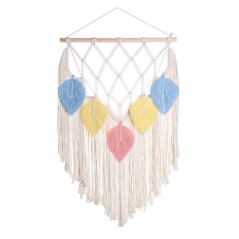 

Macrame Wall Hanging Tapestry With Tassels Hand Woven Nordic Style For Living Room Bedroom House Art Decor Boho Decoration