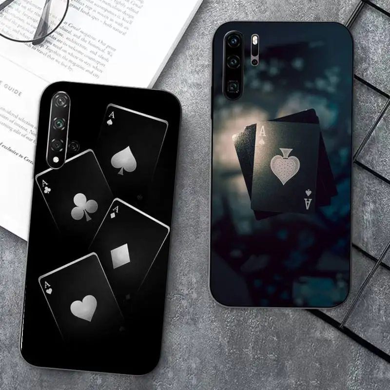 

Poker Cards Phone Case for Huawei Honor 10 i 8X C 5A 20 9 10 30 lite pro Voew 10 20 V30
