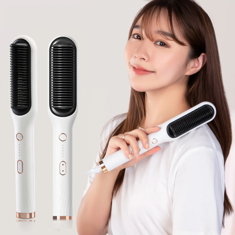

Straightening Brush Multifunctional Straight Hair Electric Hot Comb Straightener Comb Negative Ion Anti-Scalding Styling Tool