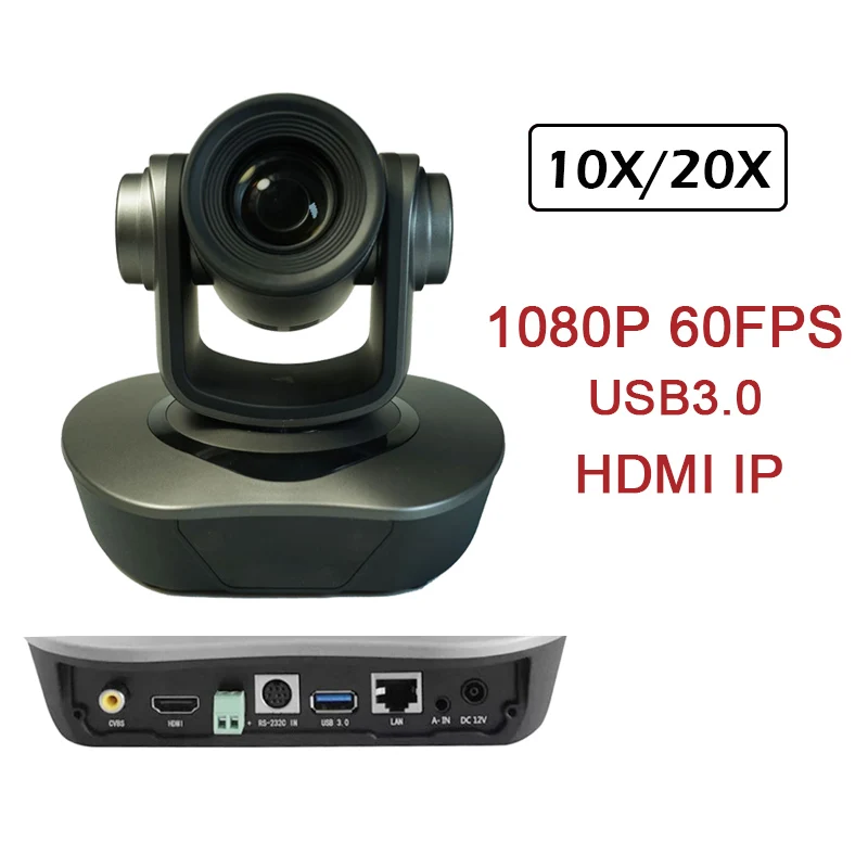 Smtavv 1080P 60FPS POE USB3.0 + HDMI + IP 10X 20X Zoom PTZ videocamera per videoconferenze per riunioni in chiesa telemedicina insegnamento remoto