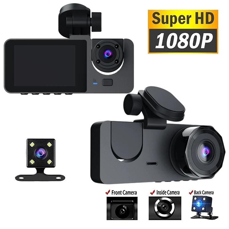 Видеорегистратор HD 1080P передняя и задняя внутренняя автомобильная камера