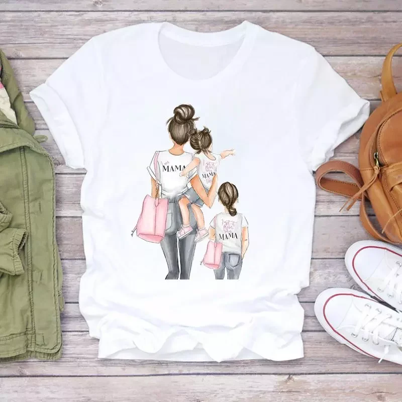 

fashionable Women Cartoon Super Mom Life Momlife Mama Mother Summer Print Lady T-shirts Top T Shirt Ladies Womens Graphic Female