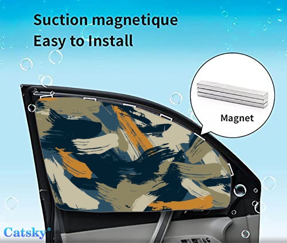 

4 Pieces Privacy Car Window Sun Shades Magnetic Blackout Car Window Covers Car Curtains Car Window Sun Shades Covers Auto