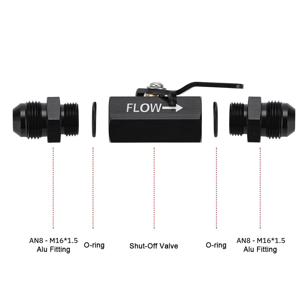 VRracing-AN6 6AN алюминиевый Встроенный топливный фильтр отключение клапана w/кабель