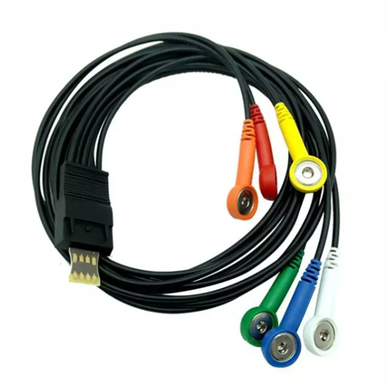 Для Schiller MT-101 MT200 ECG кабель для пациента 6 выводов 24 часа Holter Dynamic leadпроводной Snap 4 0 -