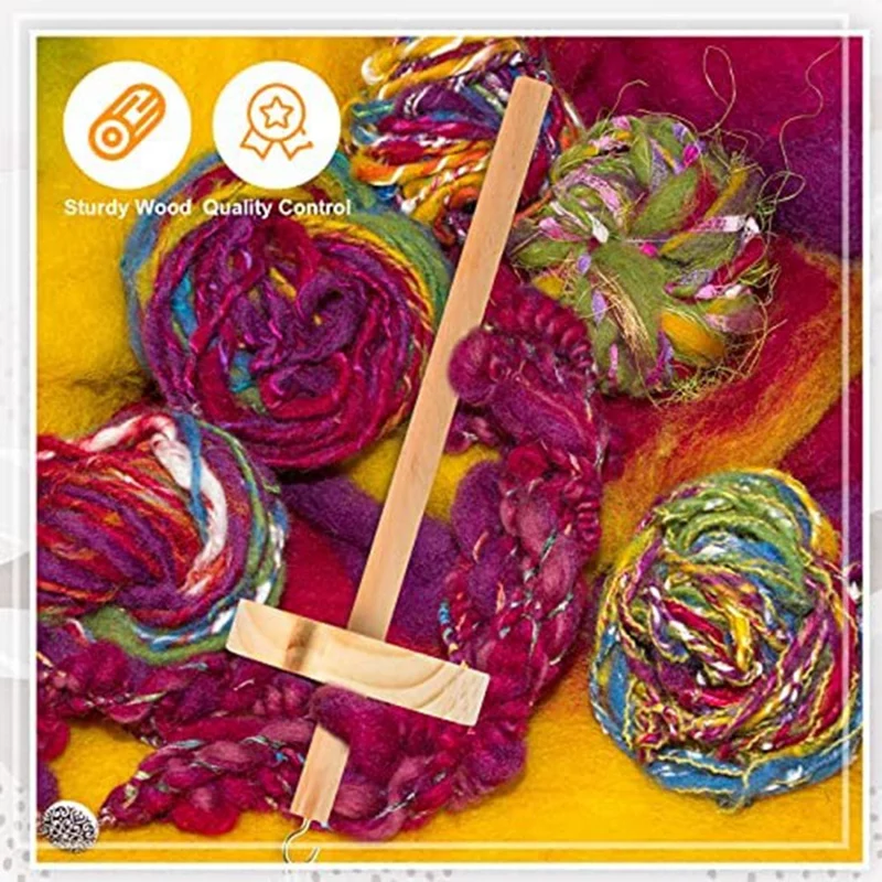 Новый 2 шт. DIY Drop Spindle Top Whorl Пряжа Spinner Ручной деревянный прялка для изготовления